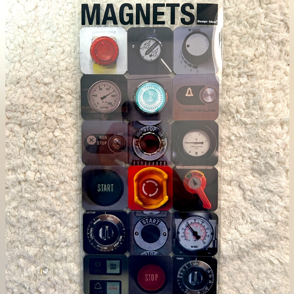 Design Ideas Retro Vintage "Control Panel Dials" 18 Pc. Magnet Set
